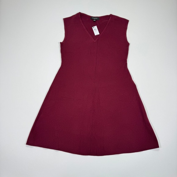 Banana Republic Dresses & Skirts - Banana Republic Womens Sleeveless V Neck A Line Knit Dress S Petite Burgundy NWT